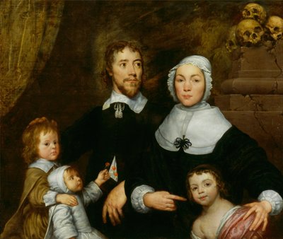 Portret van een Familie, Waarschijnlijk die van Richard Streatfeild door William Dobson